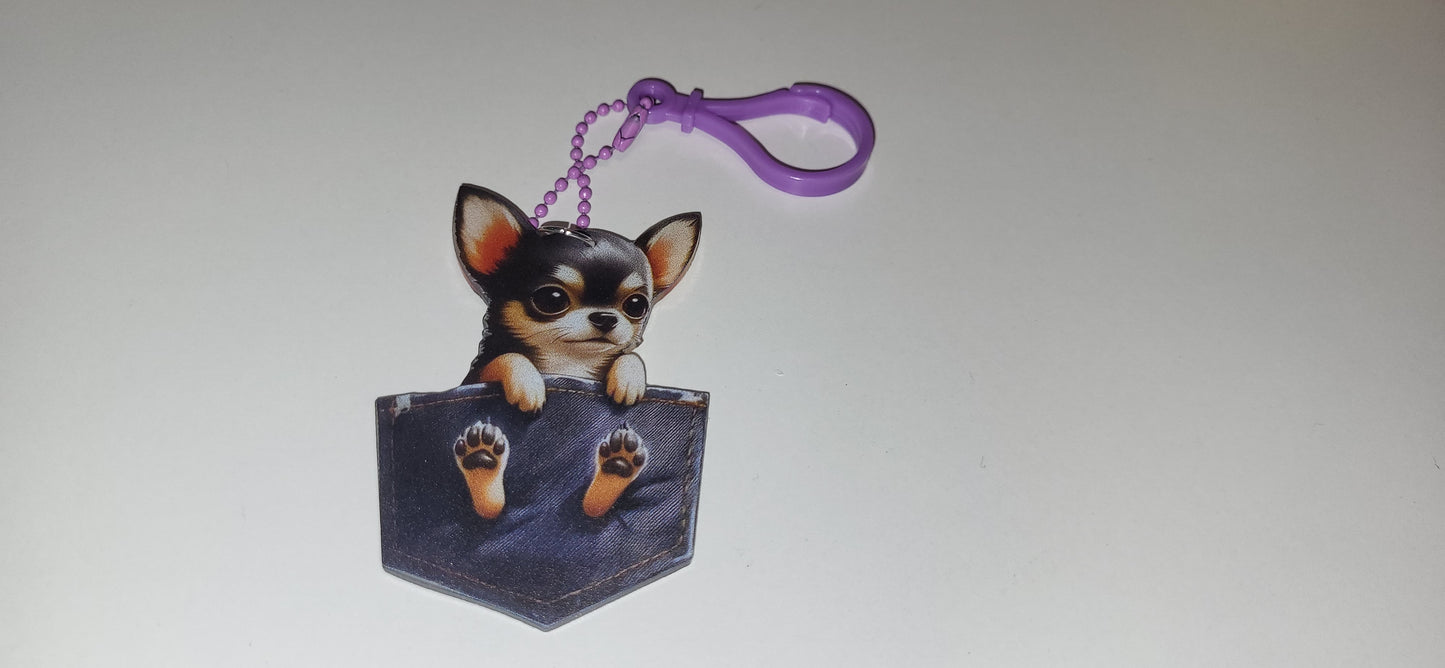 Pocket Chihuahua Keychain