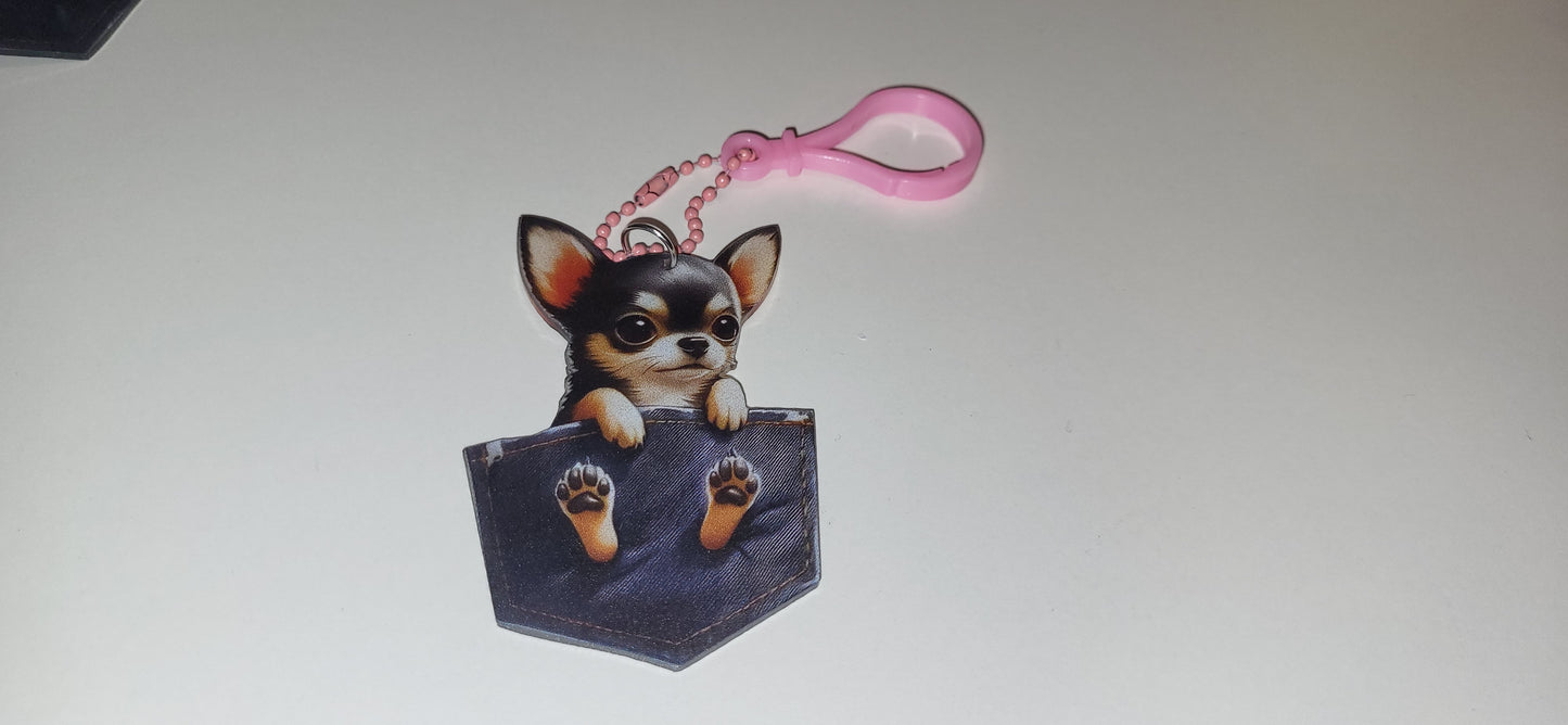 Pocket Chihuahua Keychain