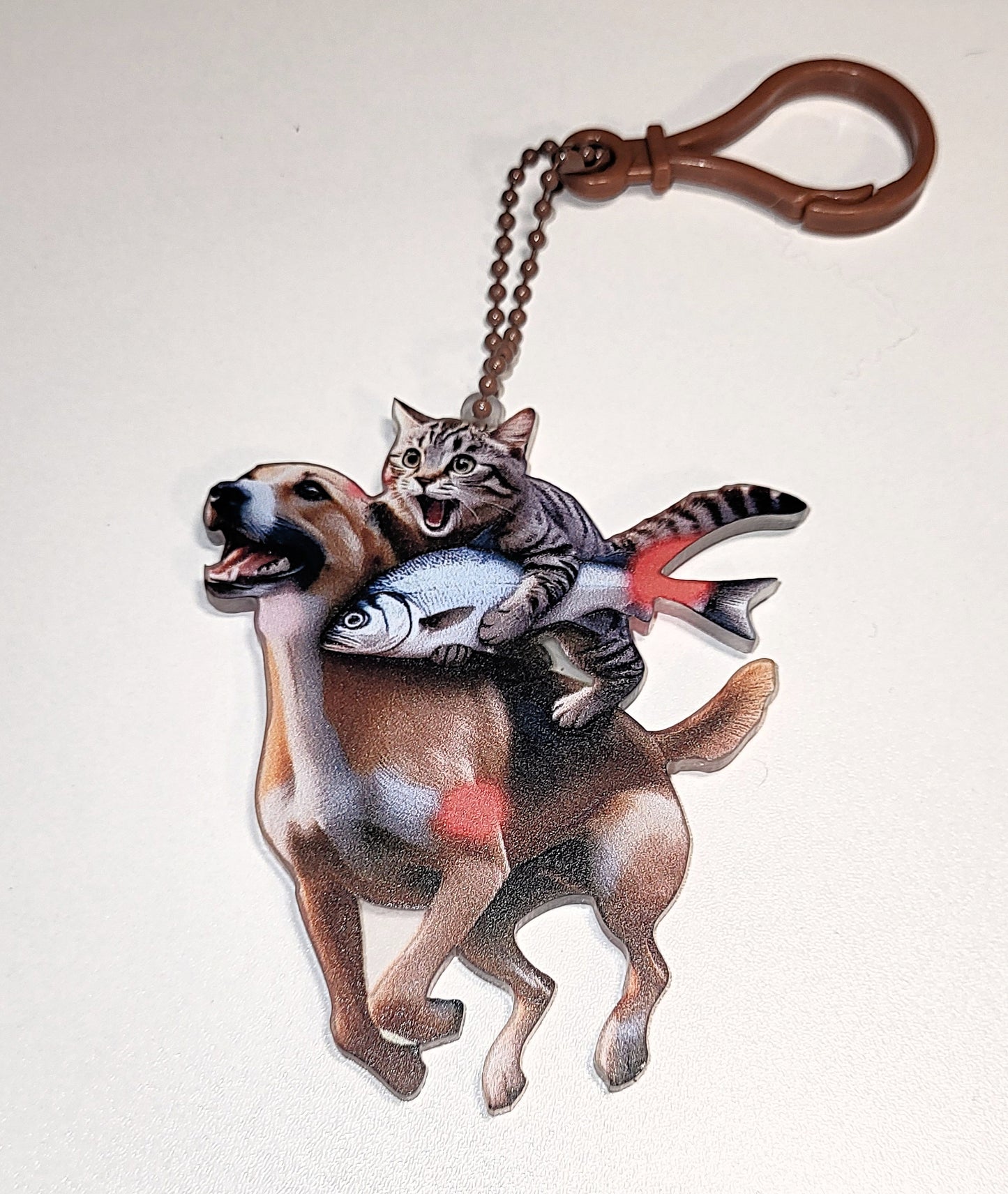 Fish Cat Keychain