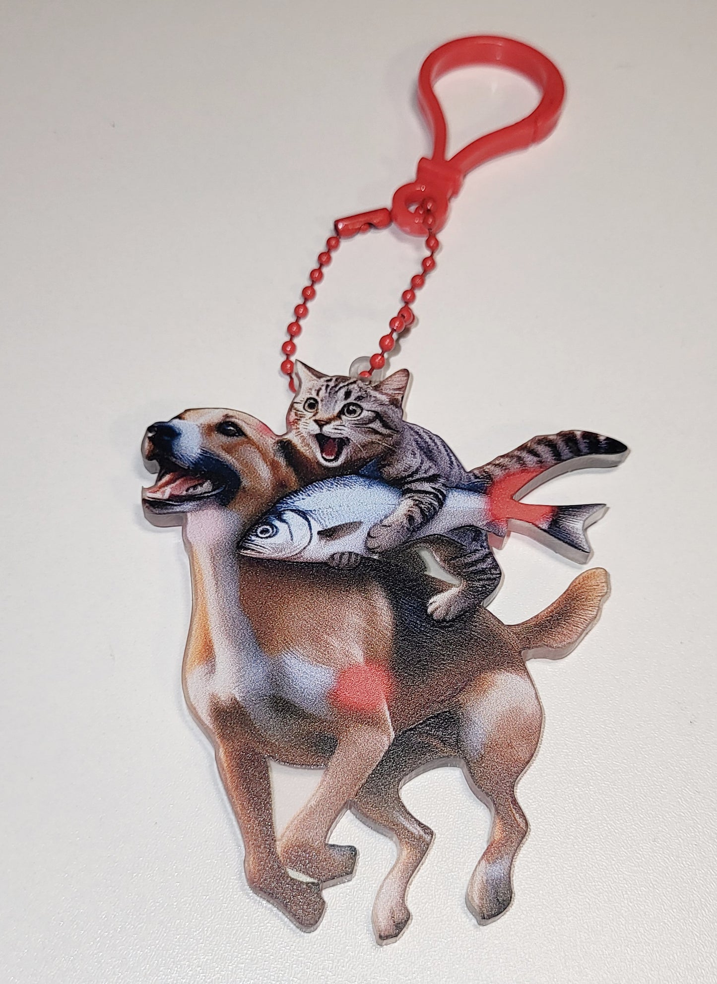 Fish Cat Keychain