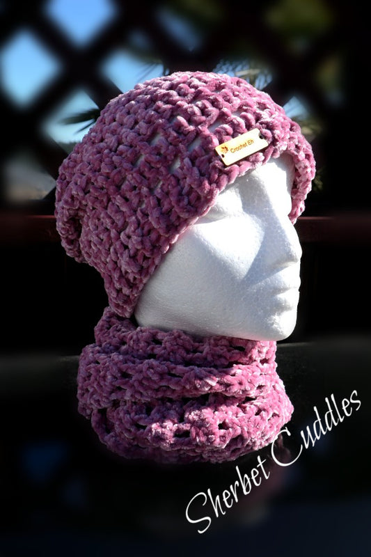 Sherbet Cuddles Beanie And Cowl PDF PATTERN