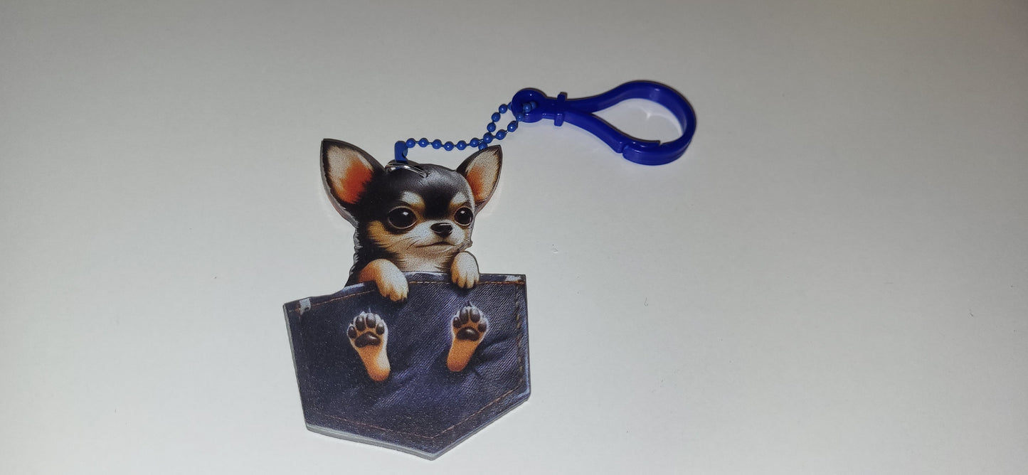 Pocket Chihuahua Keychain