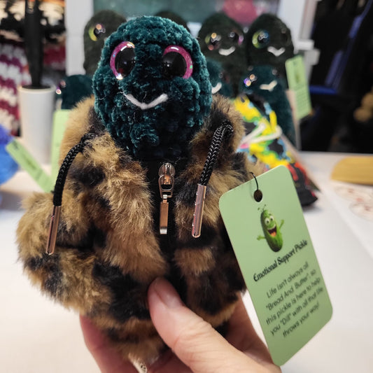 Emotional Support Pickle (Small Brown/Beige Jacket)