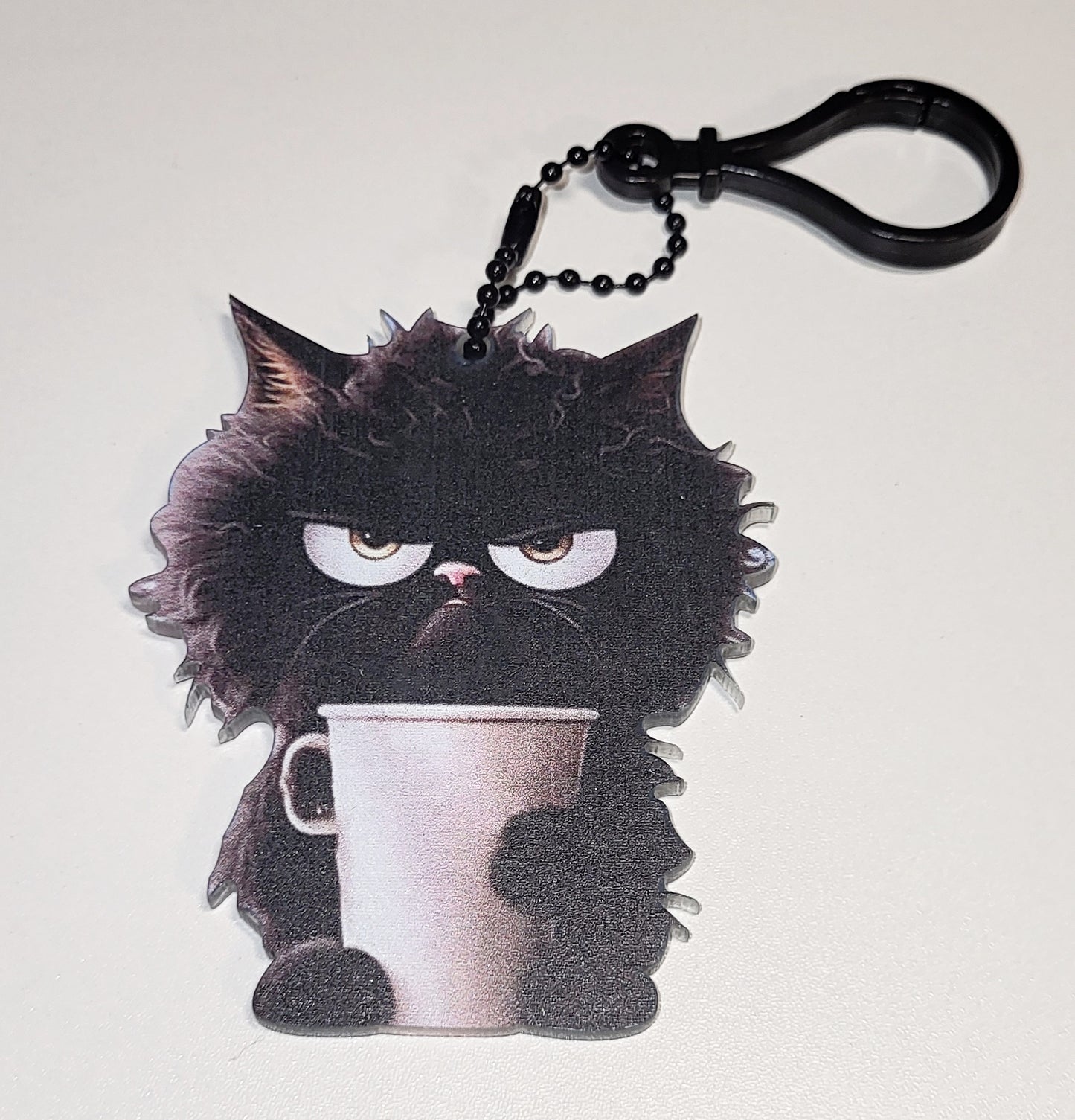 Angry Cat Keychain