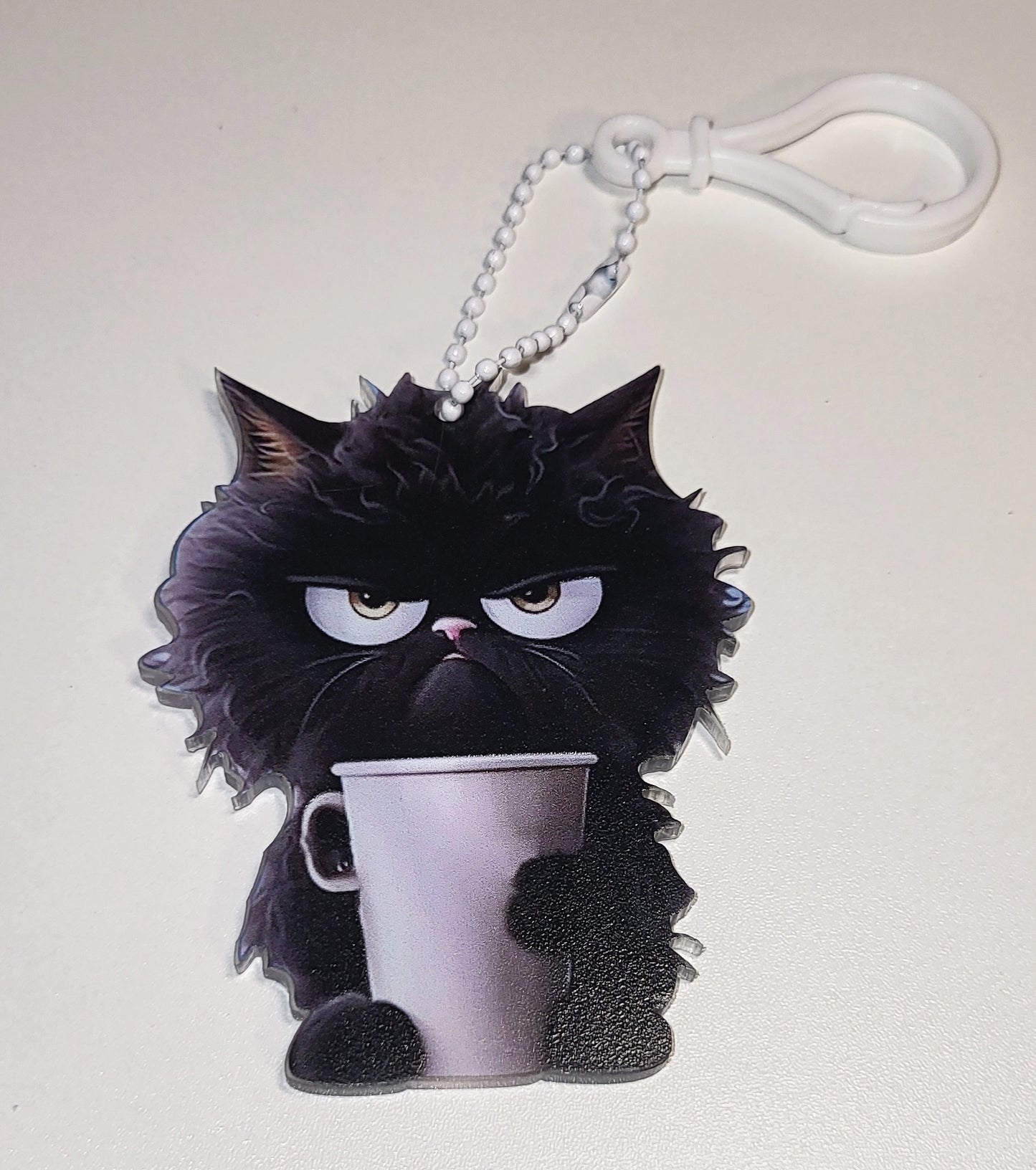 Angry Cat Keychain