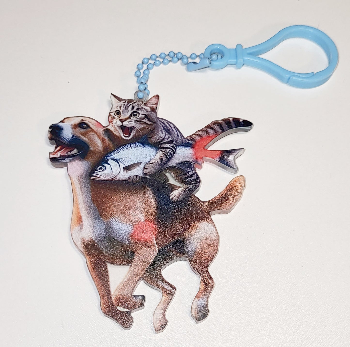Fish Cat Keychain