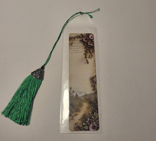 Purple Pansy Mountains Bookmark