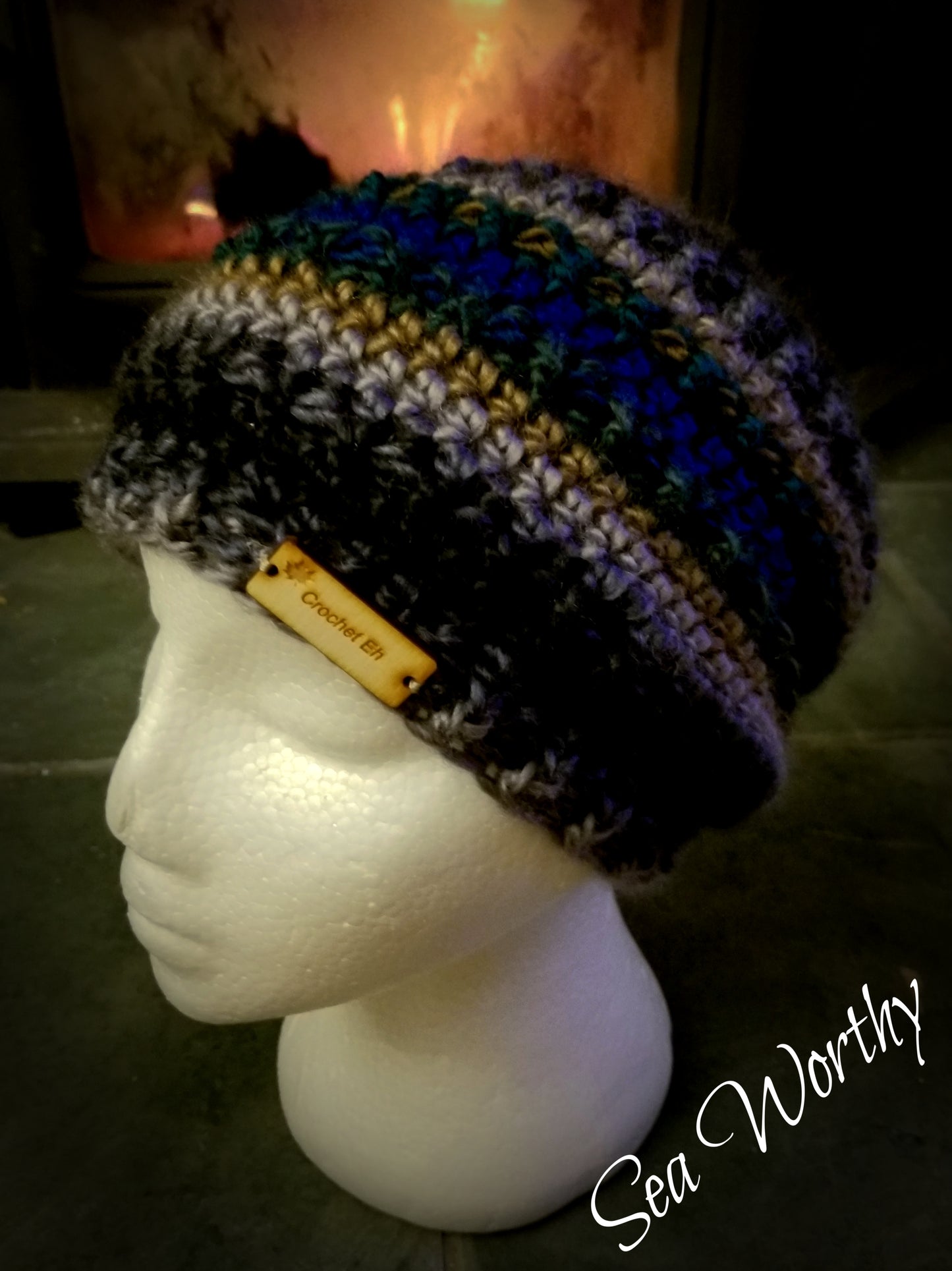 Sea Worthy Slouch Beanie PDF PATTERN