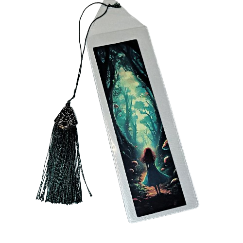 Girl In Woods Bookmark